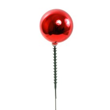 35MM Red (Shiny) Plastic Ball Pick With 1 Ball Per Pick (Lot of 1 Box - 12 Dz.) SALE ITEM